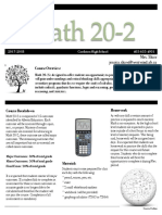 Math 20-2 Course Outline