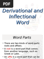 Derivational Inflectional