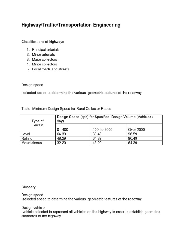 Highway Engineering PDF PDF Truck Traffic