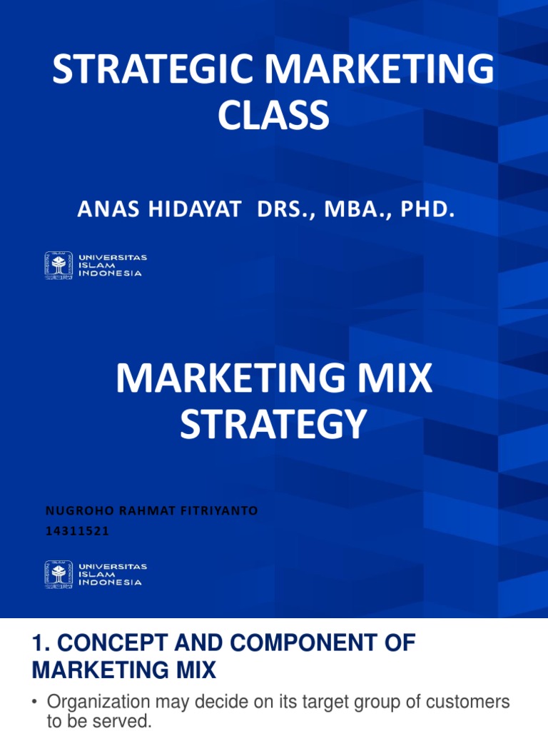 Marketing Mix Strategy Overview | PDF | Promotion (Marketing) | Product ...