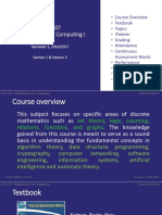 Course Overview CSC 1707 Maths For Computing