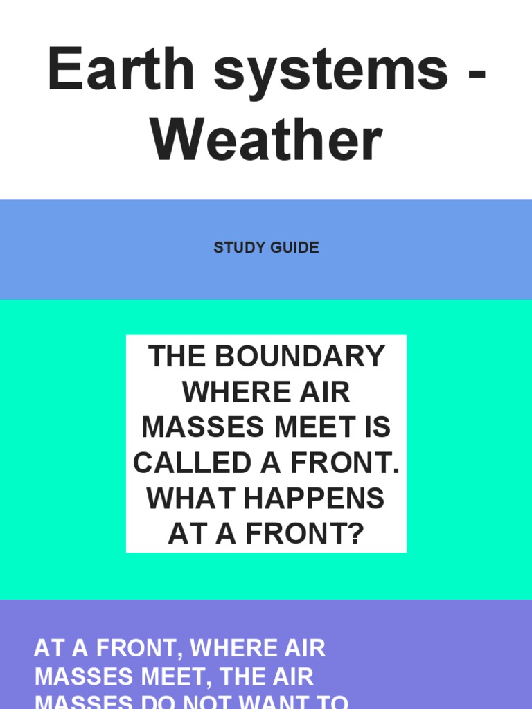 Understanding Weather and Air Masses | PDF | Wound | Atmosphere Of Earth