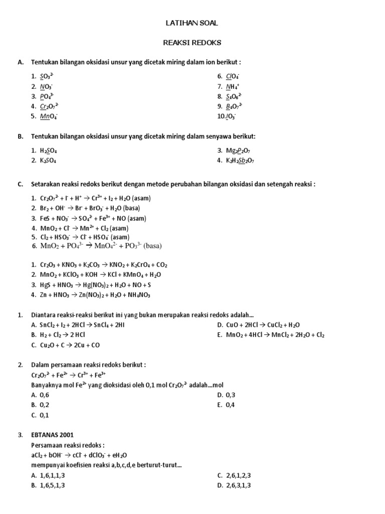 Latihan Soal Les Privat Redokd Lisis Docx