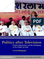 Arvind Rajagopal-Politics After Television - Hindu Nationalism and The Reshaping of The Public in India (2001) PDF