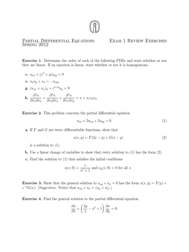 Pde Pdf Partial Differential Equation Differential Equations