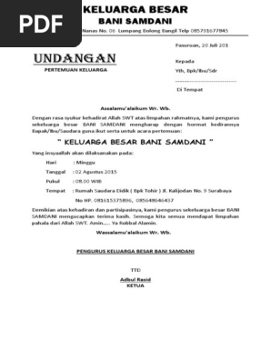 7200 Koleksi Contoh Undangan Arisan Keluarga Besar Gratis Terbaru