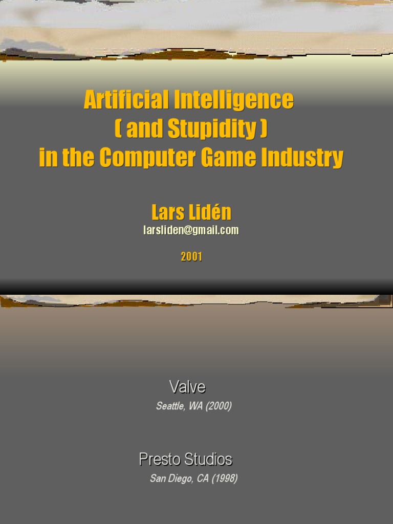 AI in Computer Game Development | PDF | Artificial Intelligence | Video ...
