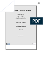 Universal Precision Screws: Sap Erp Implementation