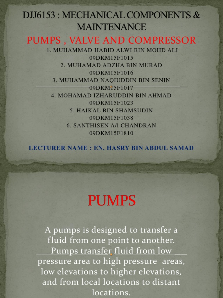 Pumps, Valves and Compressor | PDF | Gas Compressor | Pump