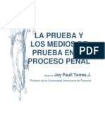 La Prueba y Los Medios de Prueba en El Proceso Penal - Joy Torres