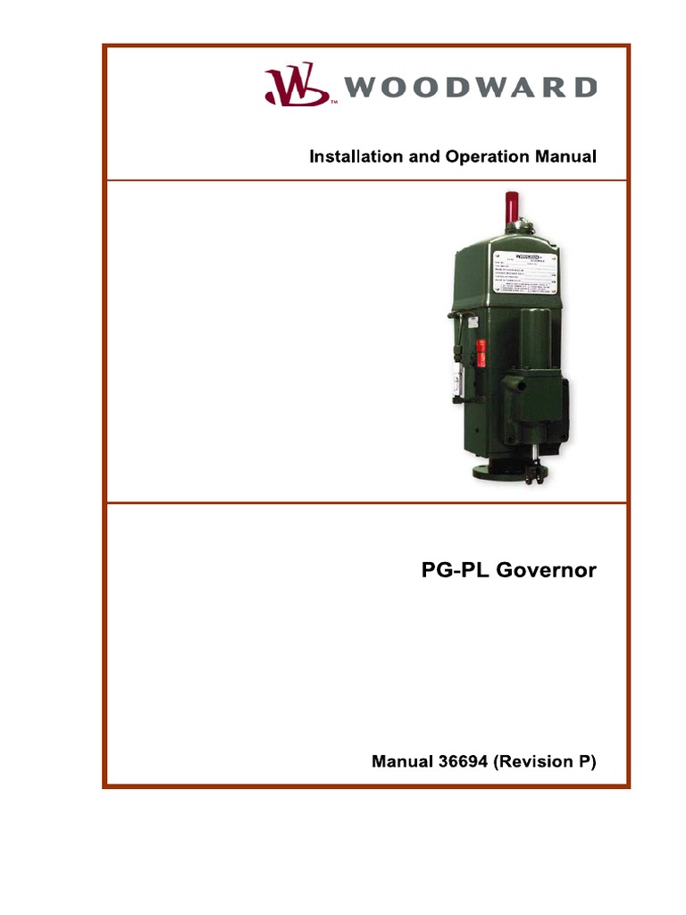 Woodward PGPL Governor PDF