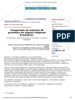 Comparação de Aspectos Da Gramática Em Línguas Indígenas Brasileiras