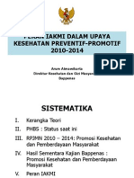 Peran IAKMI Dalam Upaya Kesehatan Prev-Promotif 2010-2014 - Arum K - Bappenas - 3 Agustus 2010