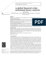 Understanding the Global Financial Crisis Through an Institutional Theory Lens