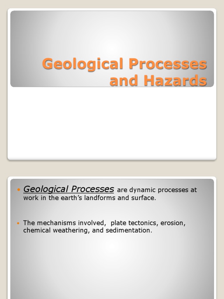 Geologic Processes and Hazards Overview | PDF | Landslide | Earthquakes