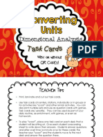Dimensional Analysis Task Cards