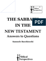 The Sabbath in the NT, by Samuele Bacchiocchi. Questions and Answers