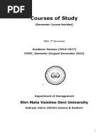 Format of Course Booklet For 1st Semester SMVDU