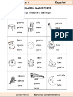 1er Grado - Español - Relación Imagen Texto PDF