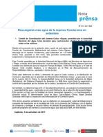 Nota de Prensa #172-2017 - ALA COLCA-SIGUAS CHIVAY