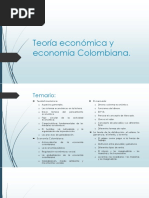 Teoría Económica y Economía Colombiana