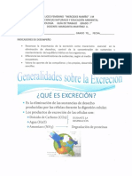Generalidades Sobre La Excreción Biologia G.7 PDF