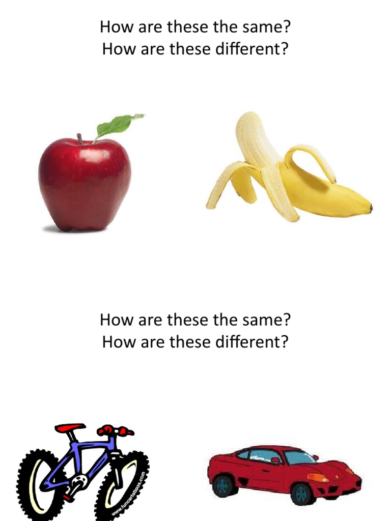 How Are These The Same? How Are These Different? | PDF | Self-Improvement