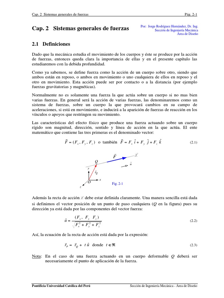 Cap 2 Sistemas De Fuerzas Pdf Geometria Plana Movimiento Física