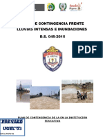 Plan de Contingencia Lluvias e Inundaciones 2015