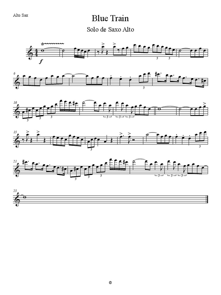 Blue Train Sax Solo