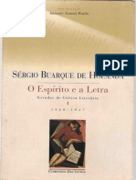 HOLANDA, Sérgio Buarque De. Espirito e A Letra