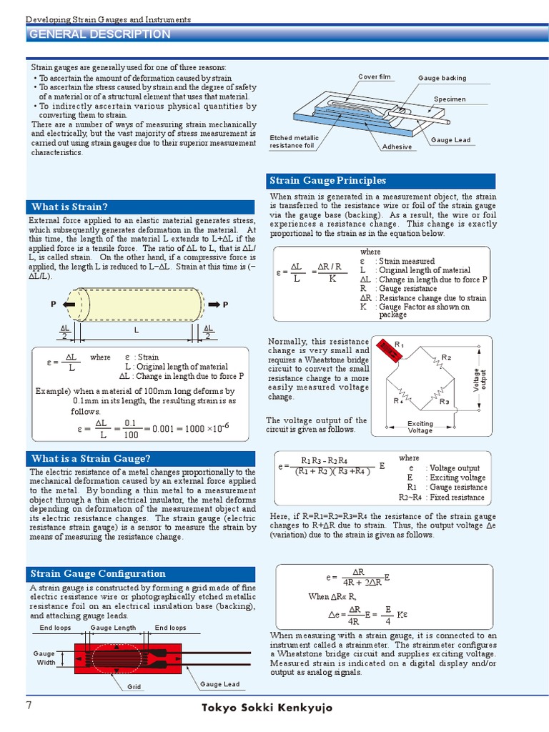 General Description: Strain Gauge Principles What Is Strain? | Download ...
