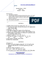 Sample Paper - 2010 Class - IX Subject - Maths