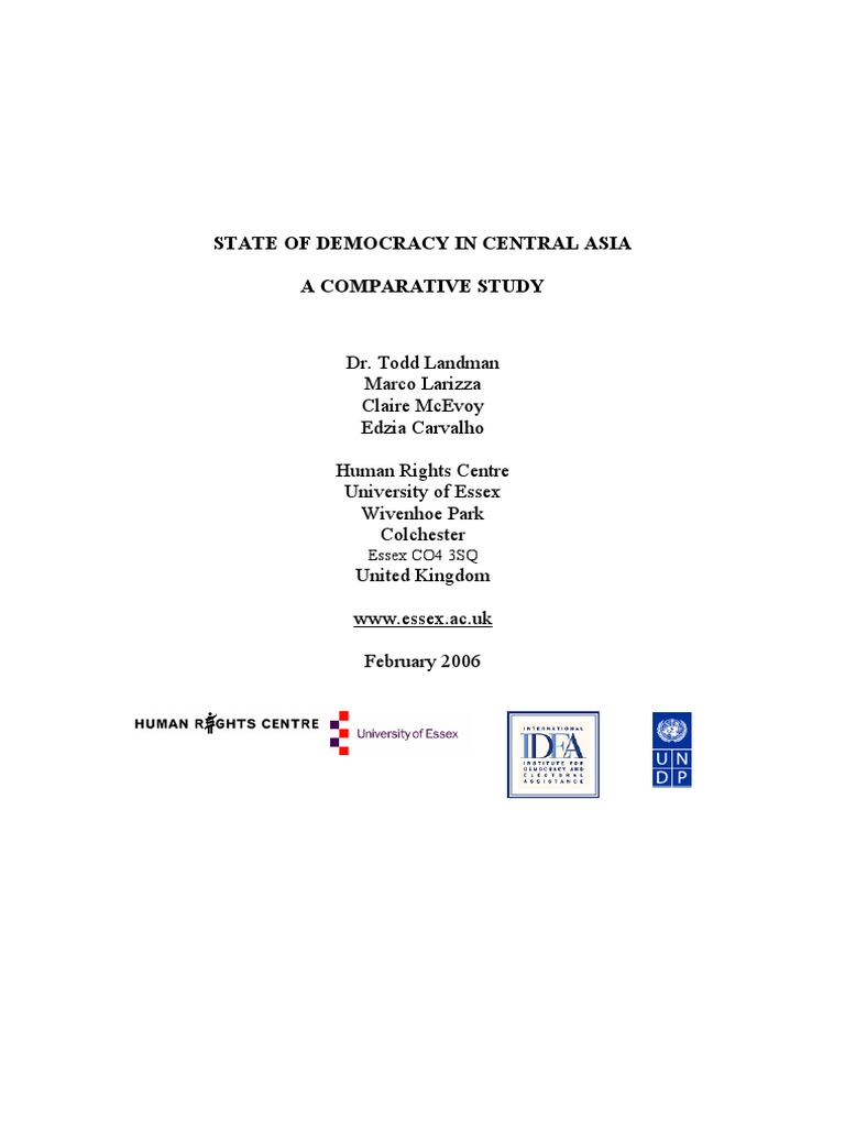 Central Asia Democracy Comparative Study | PDF | Kazakhstan | Governance