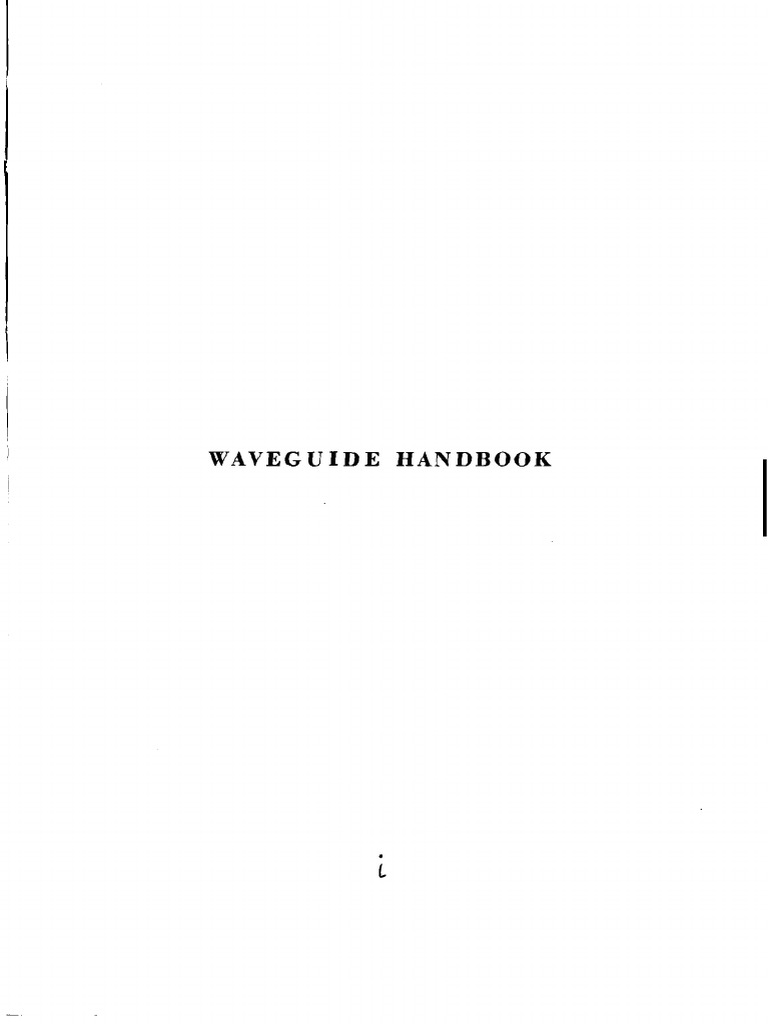 Mit radiaton lab series v10 waveguide handbook pdf transmission