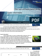 Benefits of Fiber Optic and Passive Optical LAN Test