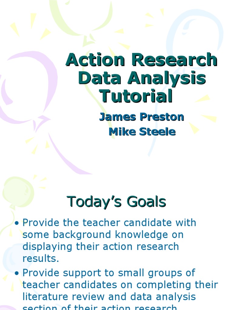 how to write data analysis in action research