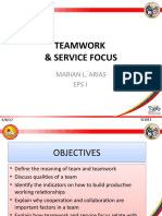 Teamwork & Service Focus: Marian L. Arias Eps I