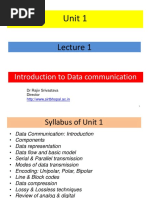 1 Lecture 1 Introduction To Data Communication