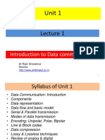 1 Lecture 1 Introduction To Data Communication