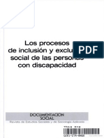 Proceso de Inclusión y Exclusión Social Personas Con Discapacidad