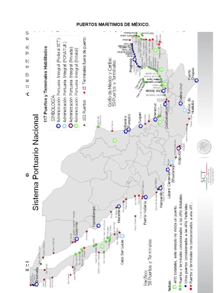 Puertos Marítimos de México: Altura y Cabotaje | PDF | Transporte