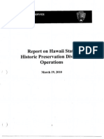 National Park Service Report on Hawaii State Historic Preservation Division Operations, July 2009