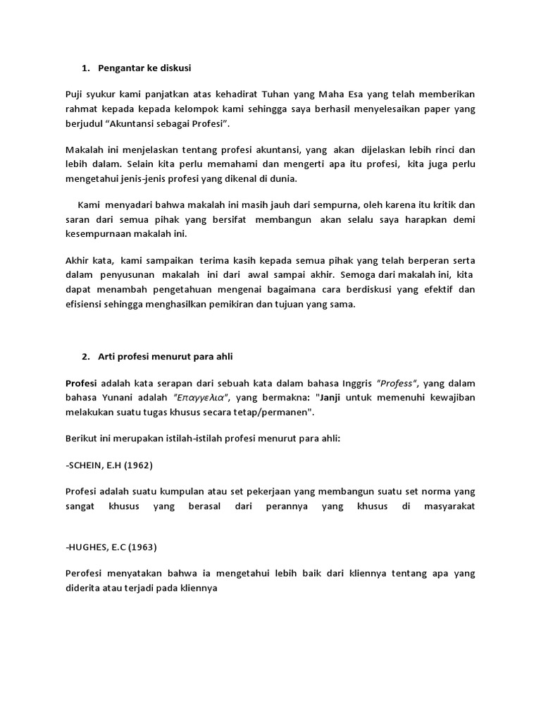 Memahami Profesi dan Pekerjaan | PDF