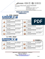 Price List Tatsuno 2014