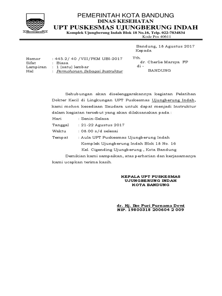 Contoh Surat Balasan Undangan Gudang Surat