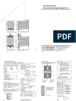 Operating Instructions Transducer