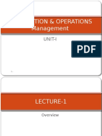 Production & Operations Management: Unit-I