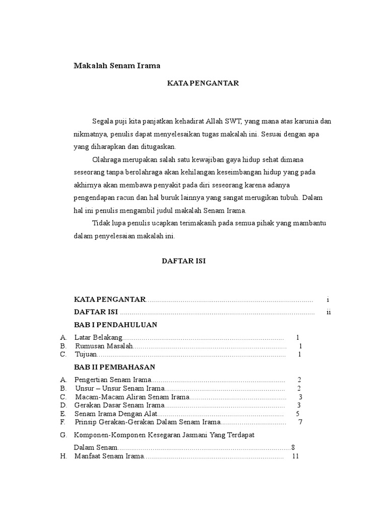 Makalah Senam Irama Farhan