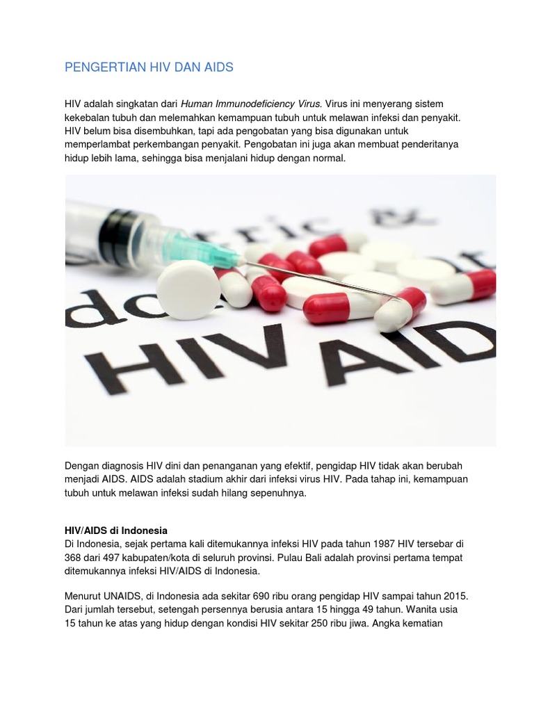  Pengertian HIV  Dan AIDS 